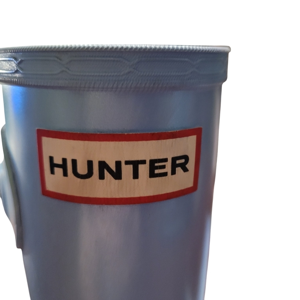 HUNTER metallic blue Original high GI rain boots - 6. D - Picture 7 of 11